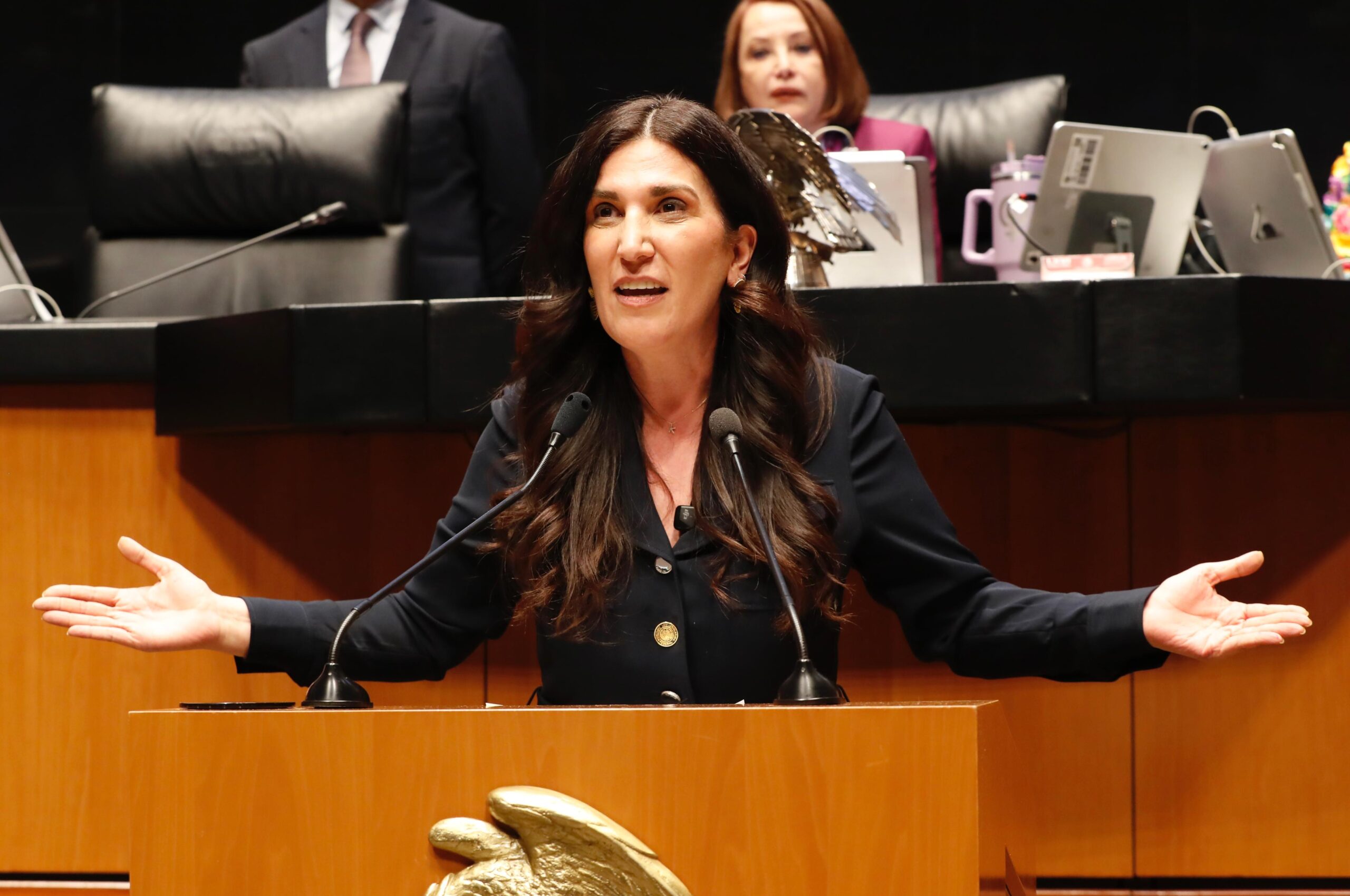 Kenia López Rabadán exige explicaciones a políticos de Sinaloa señalados por nexos con el narcotráfico